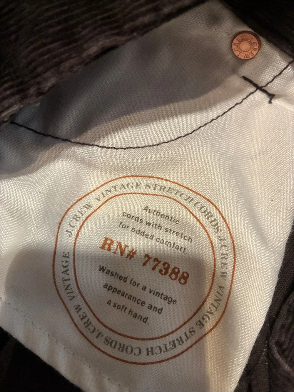 J. Crew crew corduroy